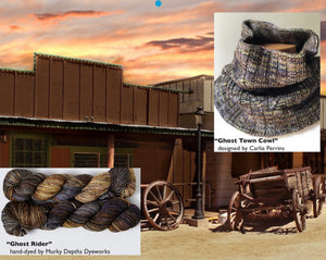 November 2023 Exclusive Kit - Ghost Town Cowl Pattern + 2 Skeins of "Ghost Rider”