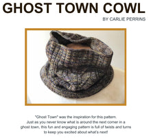 Load image into Gallery viewer, November 2023 Exclusive Kit - Ghost Town Cowl Pattern + 2 Skeins of &quot;Ghost Rider”
