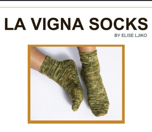 September 2023 Exclusive Kit - "LaVigna Socks" Pattern + 1 Skein of "Vineyard”