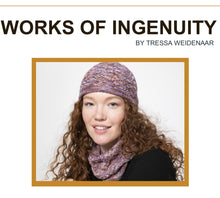 Load image into Gallery viewer, August 2023 Exclusive Knitwear Pattern - &quot;Works of Ingenuity&quot; Hat and Cowl