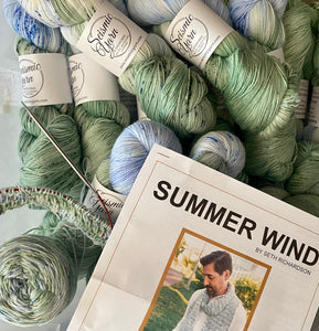 June 2023 Exclusive Kit - "Summer Wind" Scarf Pattern + 2 Skeins of "Wild California”