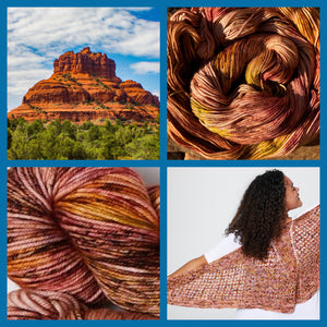 July 2023 Exclusive Knitwear Pattern - "Red Rocks, Blue Skies Shawl"