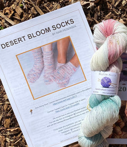May 2023 Exclusive Kit - Desert Bloom Socks Pattern + 1 Skein of "Deserted”