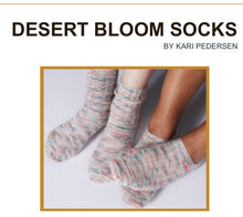 Load image into Gallery viewer, May 2023 Exclusive Kit - Desert Bloom Socks Pattern + 1 Skein of &quot;Deserted”