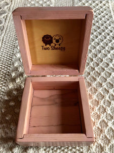 Two Sheeps Wooden Notion Boxes with Logo - Pink/Natural