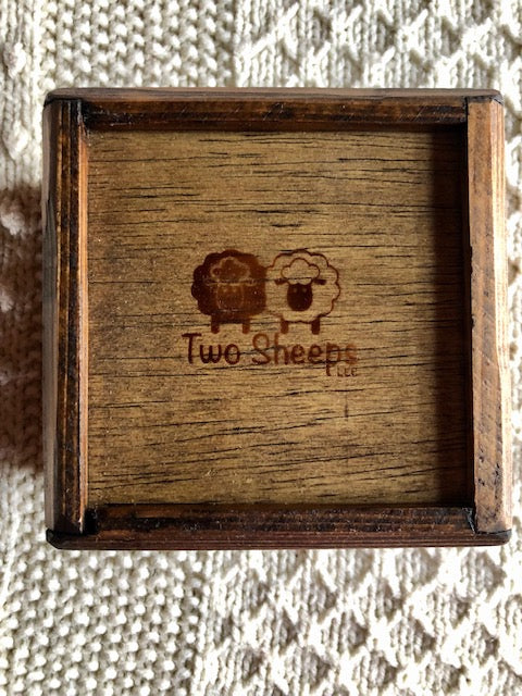 Two Sheeps Wooden Notion Boxes with Logo - Dark Walnut/Dark Walnut