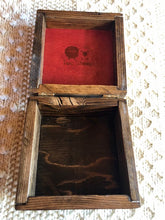Load image into Gallery viewer, Two Sheeps Wooden Notion Boxes with Logo - Dark Walnut/Barn Red